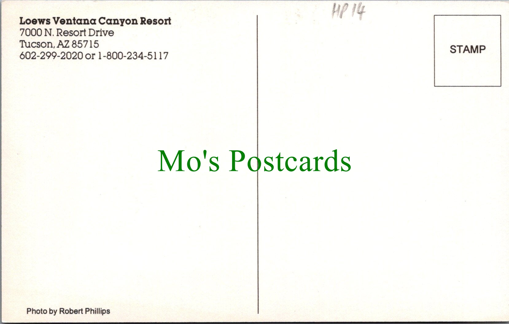 America Postcard - Golf, Loews Ventana Canyon Resort, Tucson, Arizona HP14
