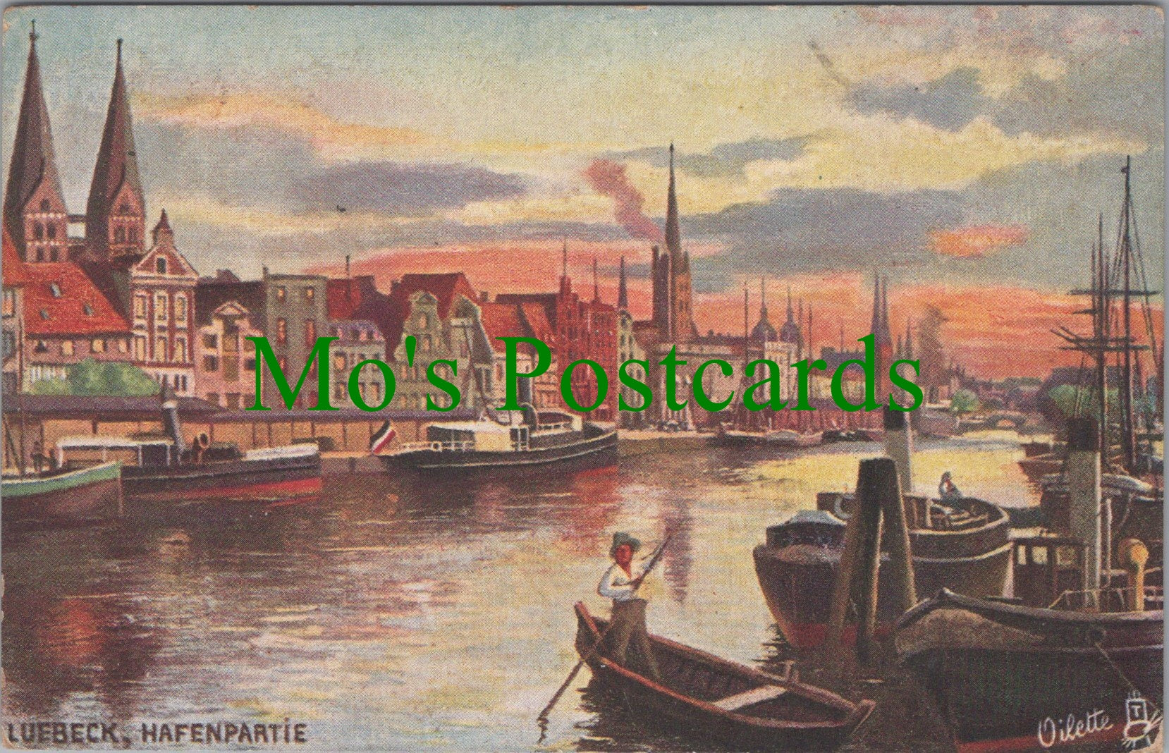 Germany Postcard - Lubeck / Luebeck, Hafenpartie SW12479