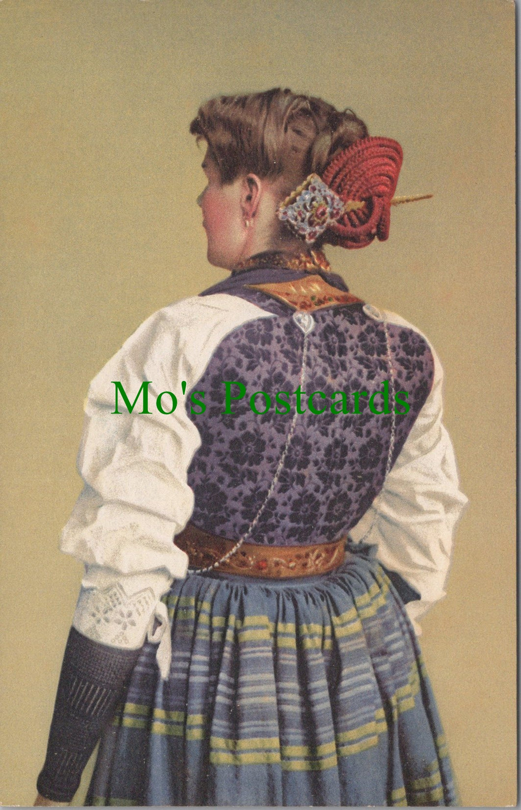 Switzerland Postcard - Swiss Costume, Unterwaldnermadchen SW12537