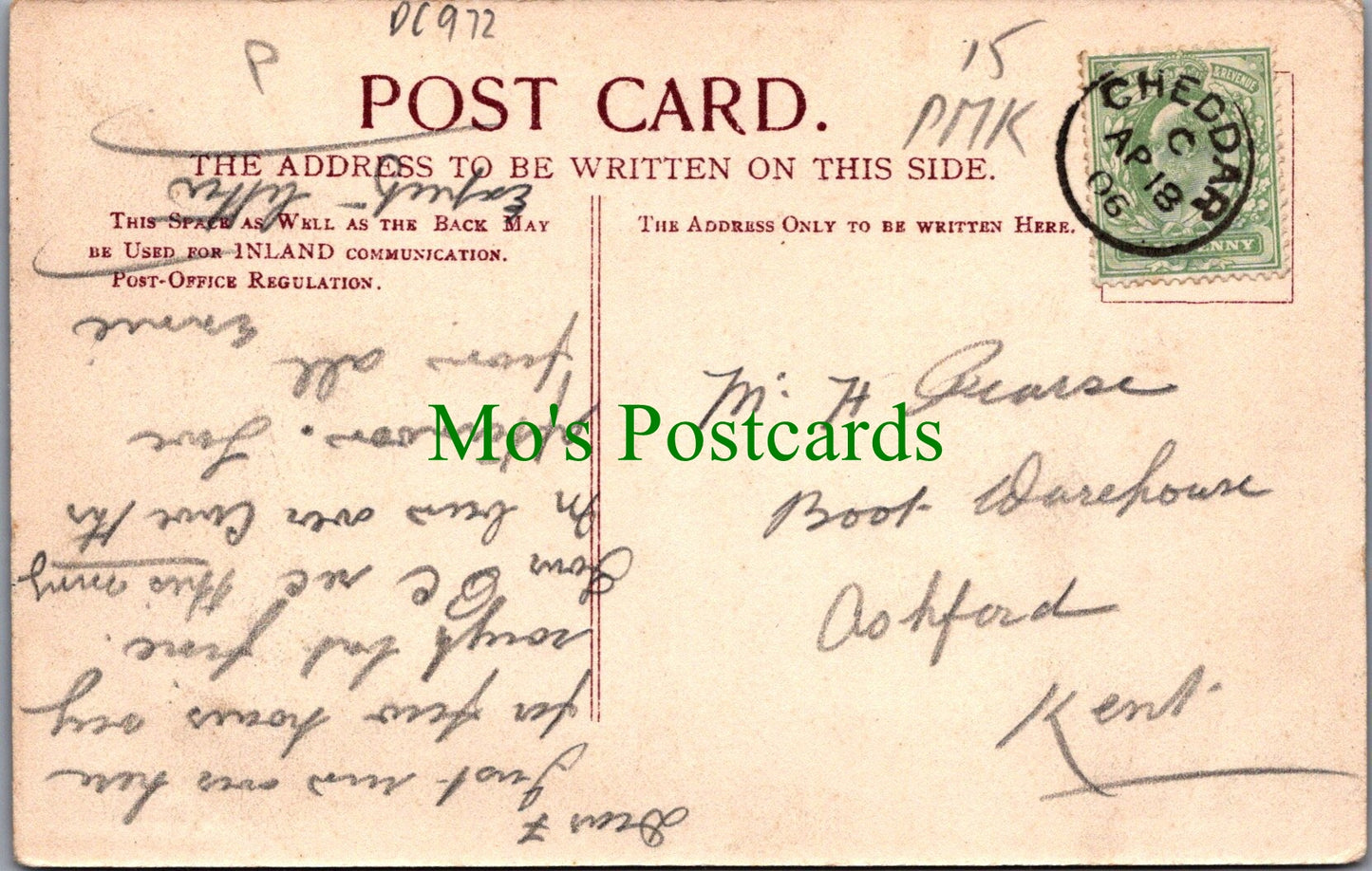 Somerset Postcard - Lion Rock, Cheddar DC972