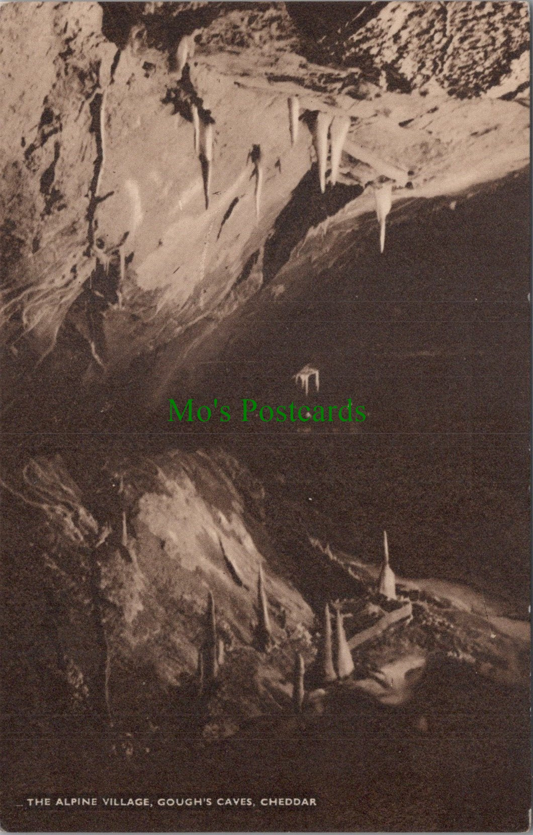 Somerset Postcard - The Alpine Village, Gough's Caves, Cheddar DC981