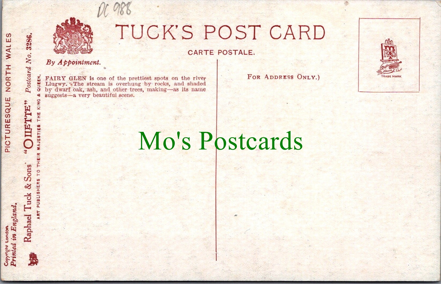 Wales Postcard - Fairy Glen, Bettws-y-Coed  DC988