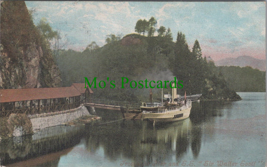 Scotland Postcard - Trossachs Pier and S.S."Sir Walter Scott" DC911