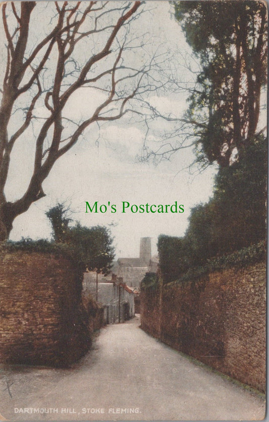 Devon Postcard - Dartmouth Hill, Stoke Fleming  DC868