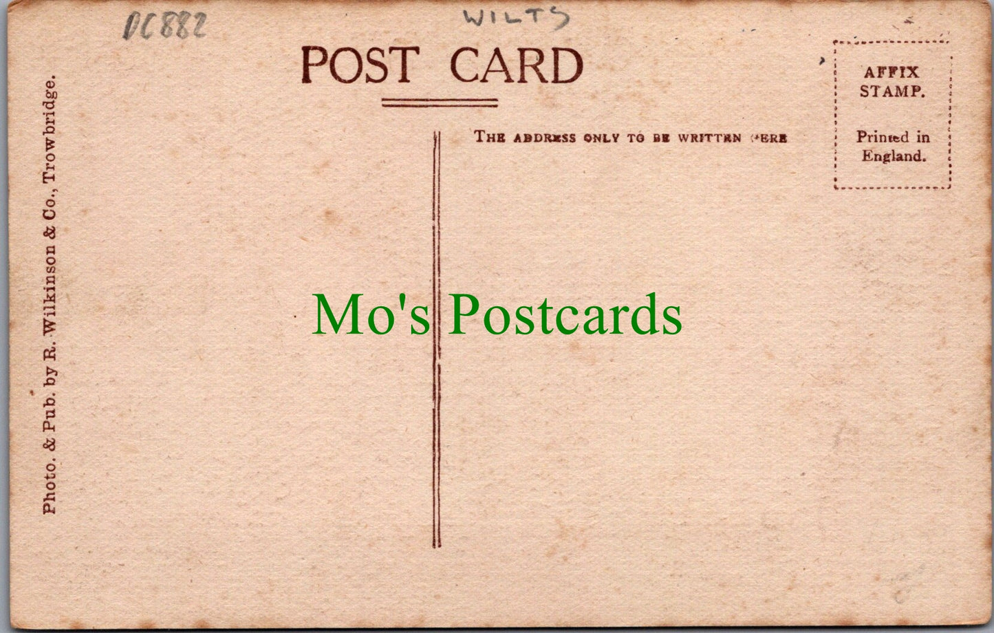 Wiltshire Postcard - Aeroplane Above Codford St Mary  DC882