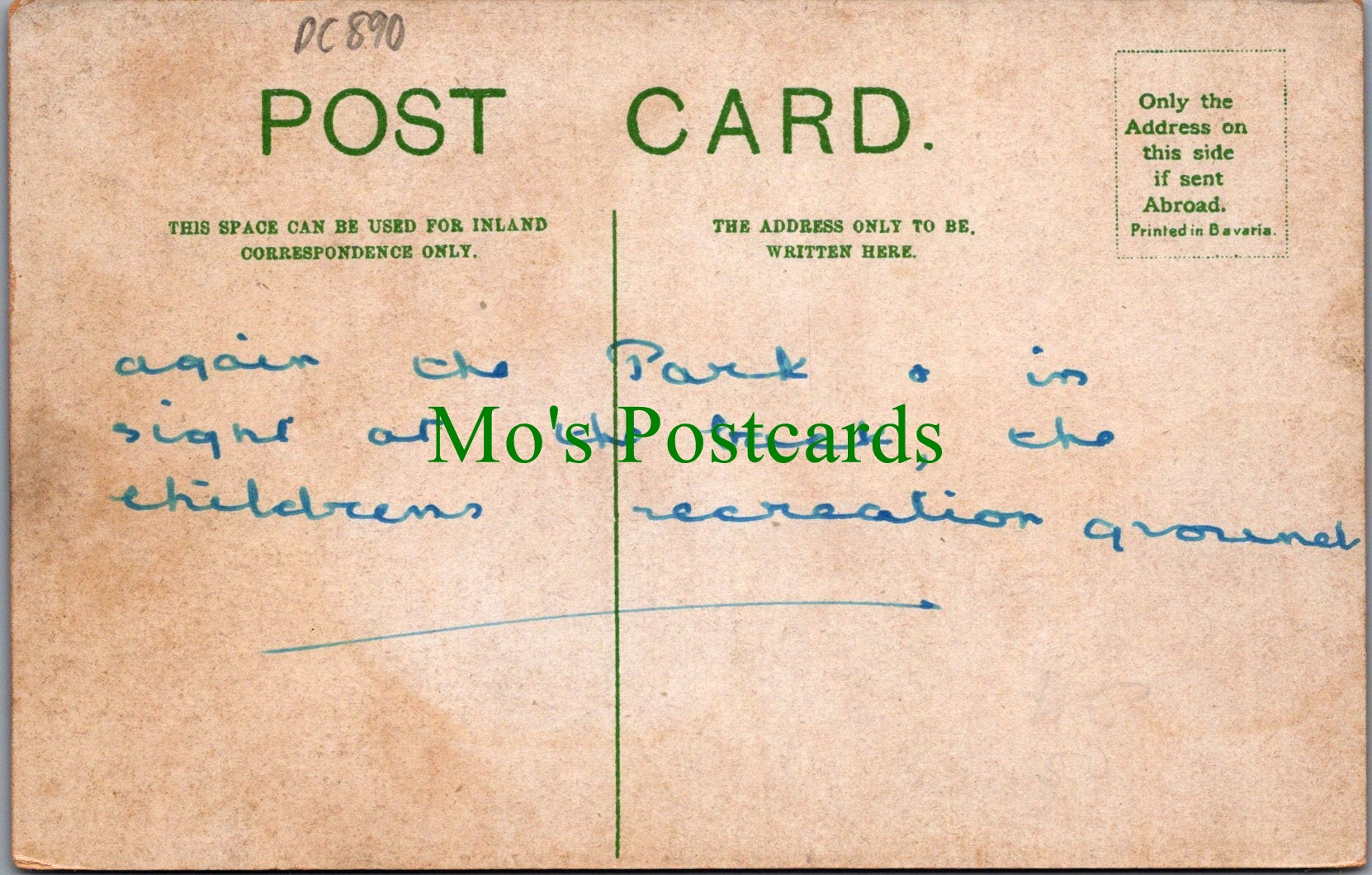 Worcestershire Postcard - Brinton Park, Kidderminster  DC890