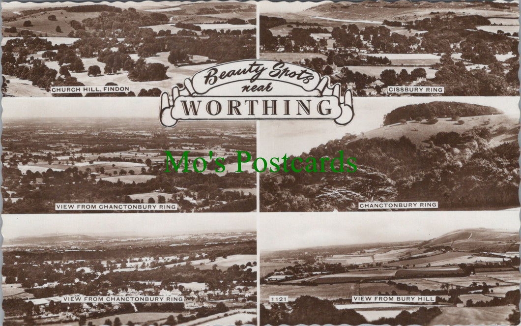 Sussex Postcard - Beauty Spots Near Worthing  DC850