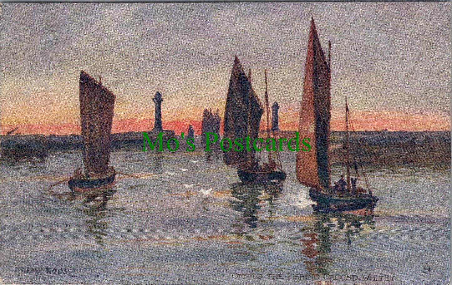 Yorkshire Postcard - Whitby, Off To The Fishing Ground  SW11258