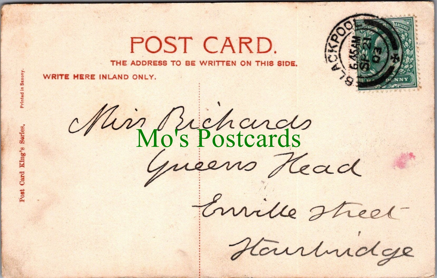 Lancashire Postcard - Blackpool, Palm House, Winter Gardens  SW11273