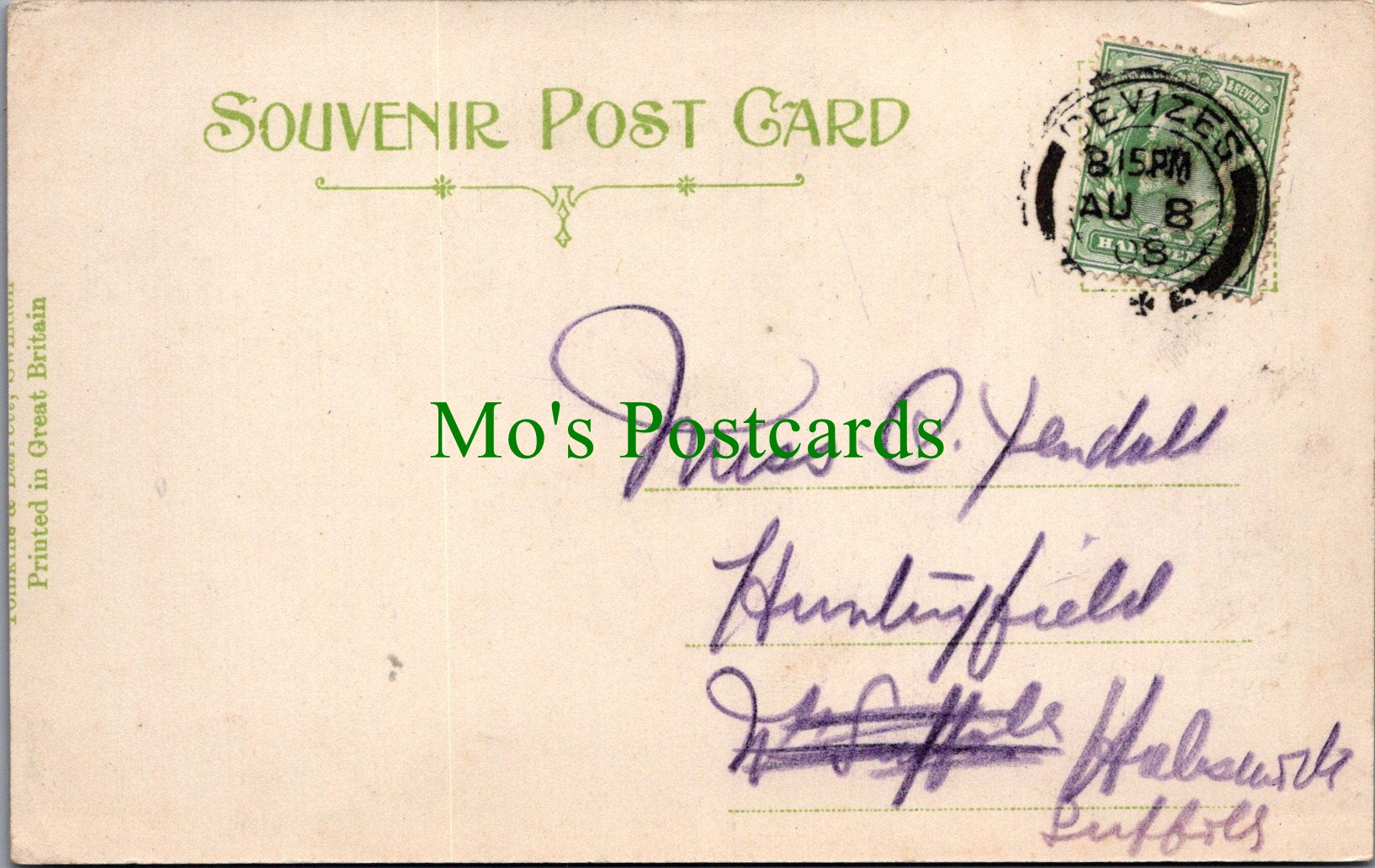 Wiltshire Postcard - Hartmoor, Devizes   SW11303
