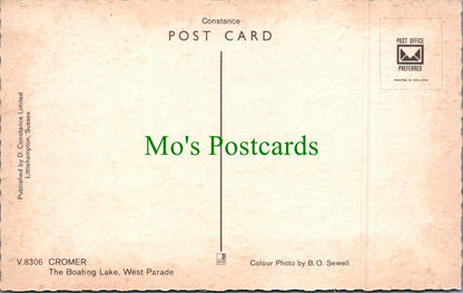 Norfolk Postcard - Cromer Boating Lake, West Parade SW11512