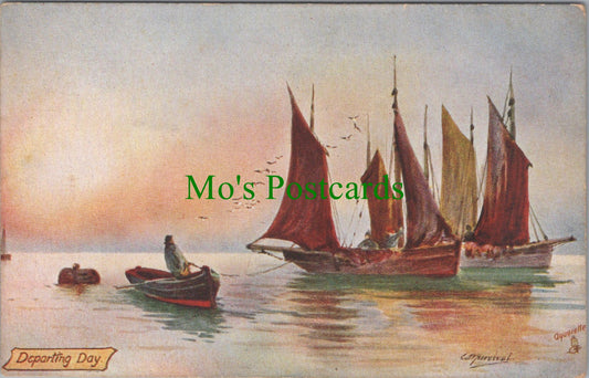 Art Postcard - Fishing in The North Sea, Artist E.D.Percival  SW11550