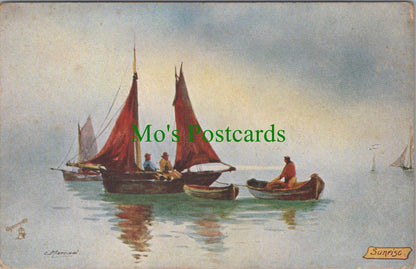 Art Postcard - Fishing in The North Sea, Artist E.D.Percival  SW11553