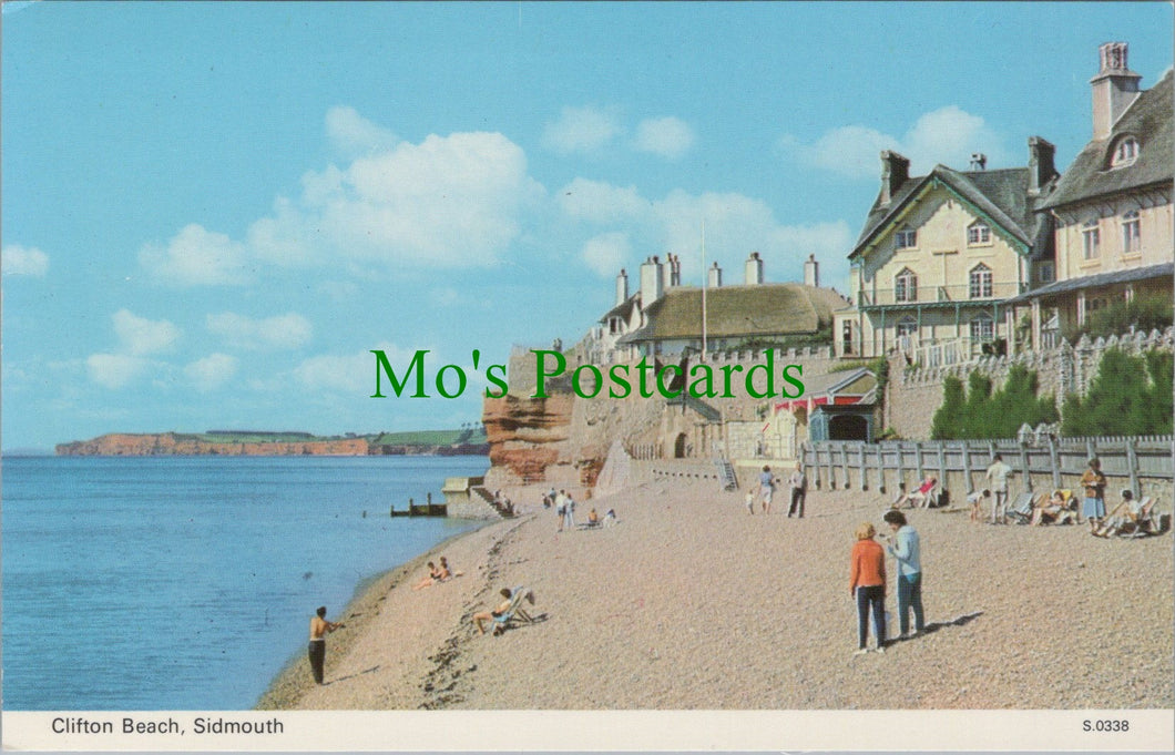 Devon Postcard - Sidmouth, Clifton Beach   SW11583
