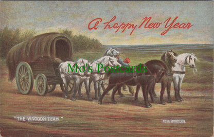 Greetings Postcard - A Happy New Year, The Waggon Team  SW11587
