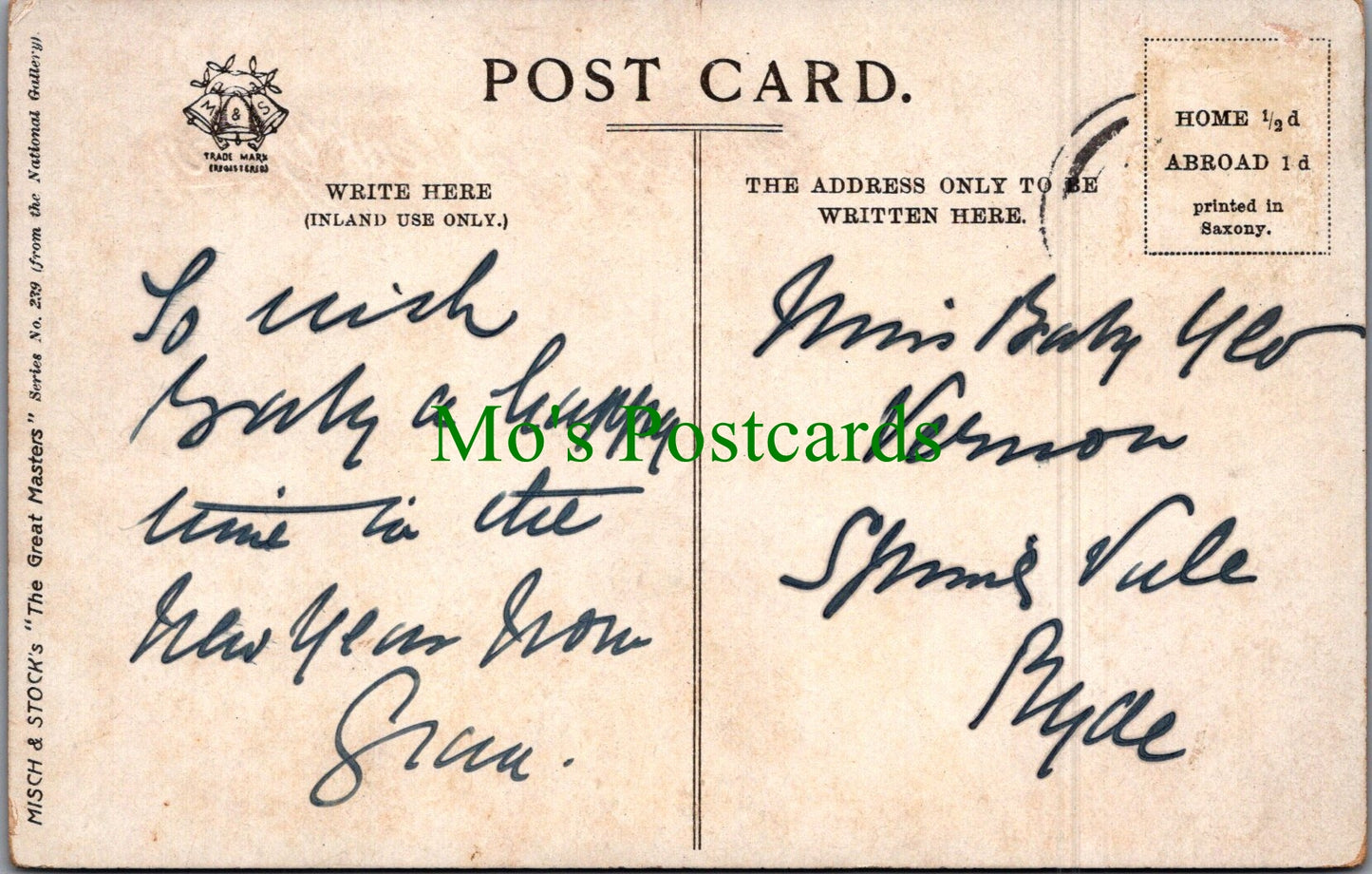 Greetings Postcard - A Happy New Year, The Waggon Team  SW11587