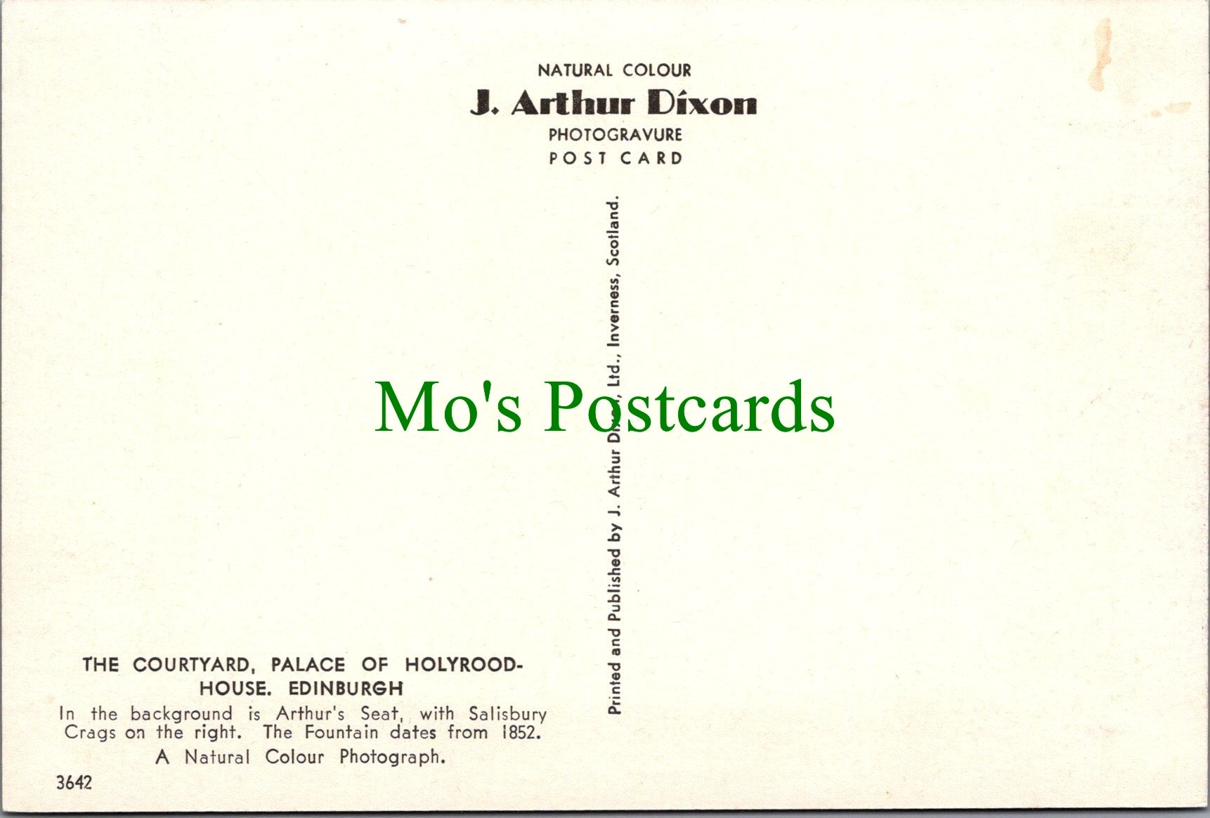Scotland Postcard - Palace of Holyrood House, Edinburgh SW12254