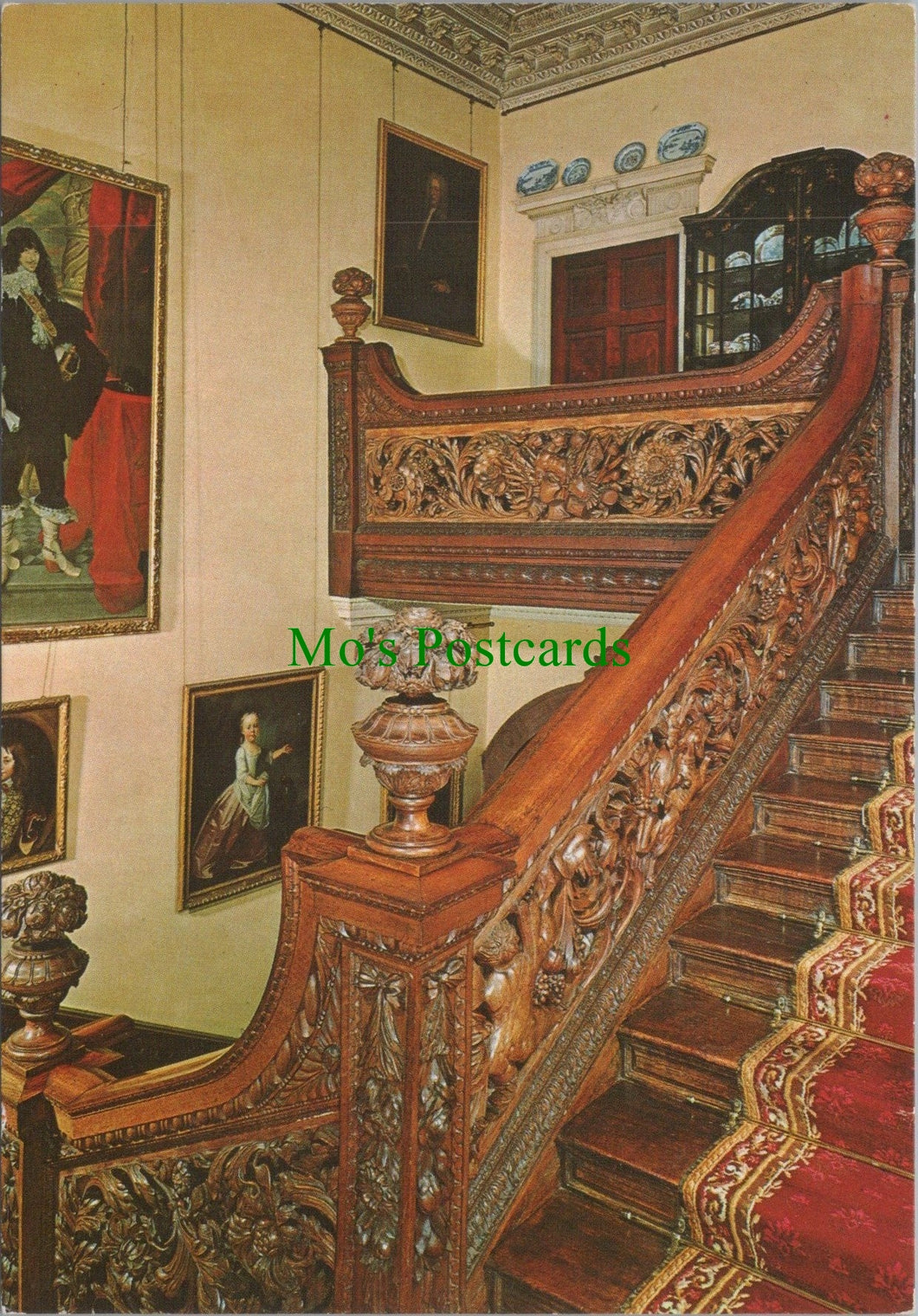 Somerset Postcard - Dunster Castle Main Staircase  SW12293
