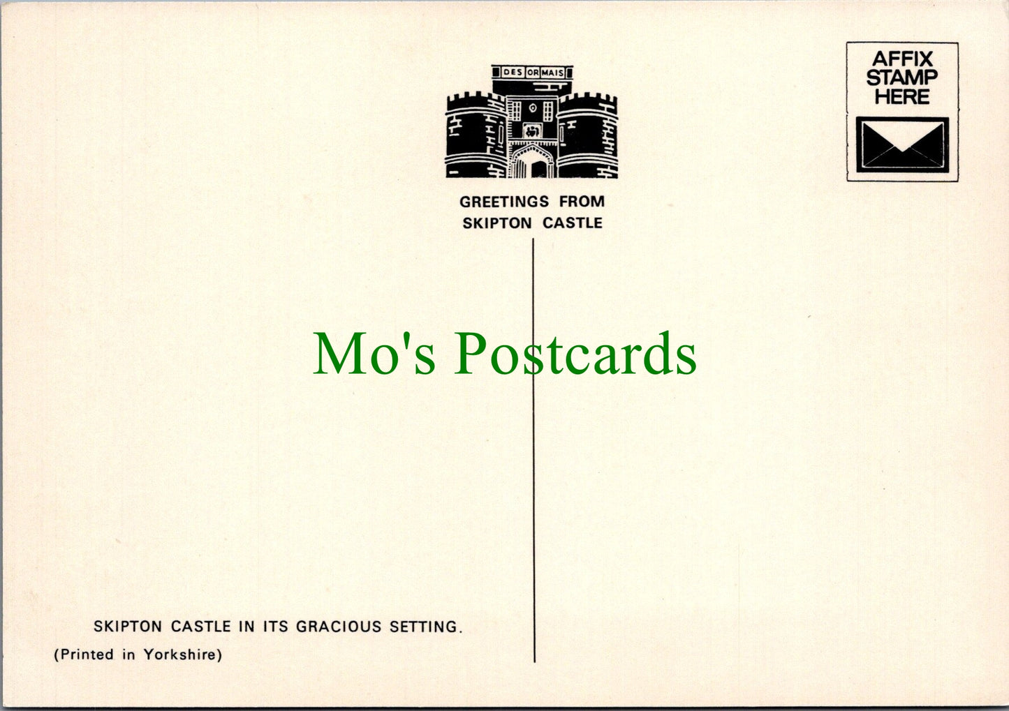 Yorkshire Postcard - Skipton Castle  SW12114