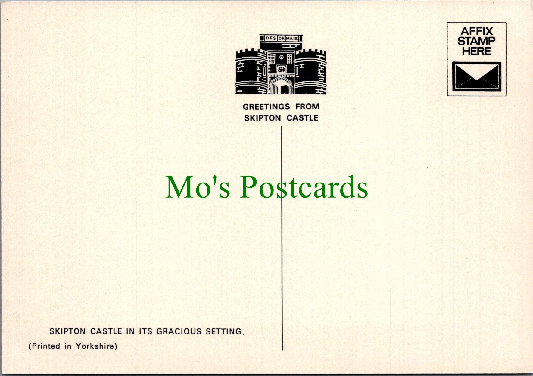 Yorkshire Postcard - Skipton Castle  SW12114