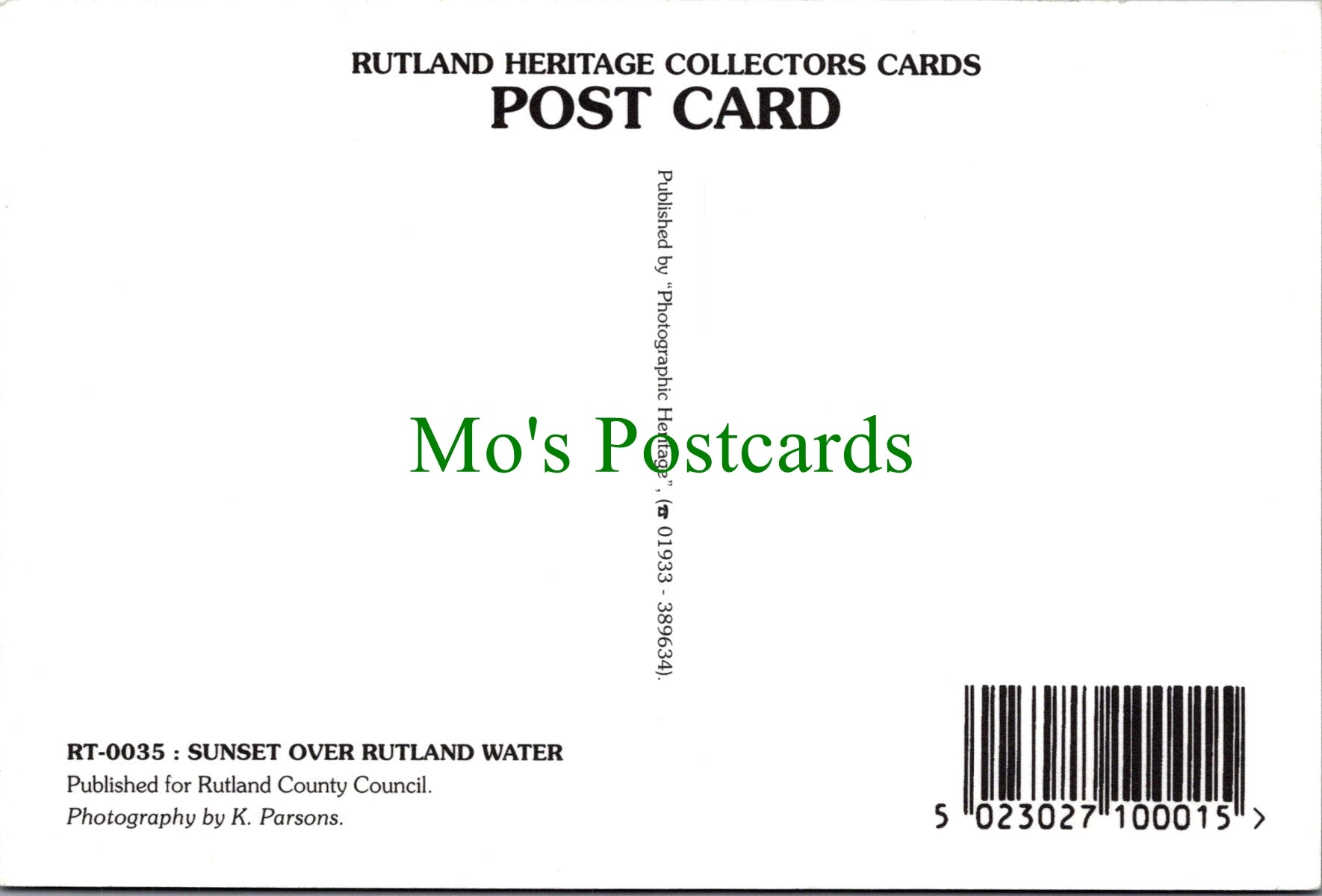 Rutland Postcard - Sunset Over Rutland Water  SW12129