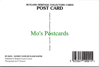 Rutland Postcard - Sunset Over Rutland Water  SW12129