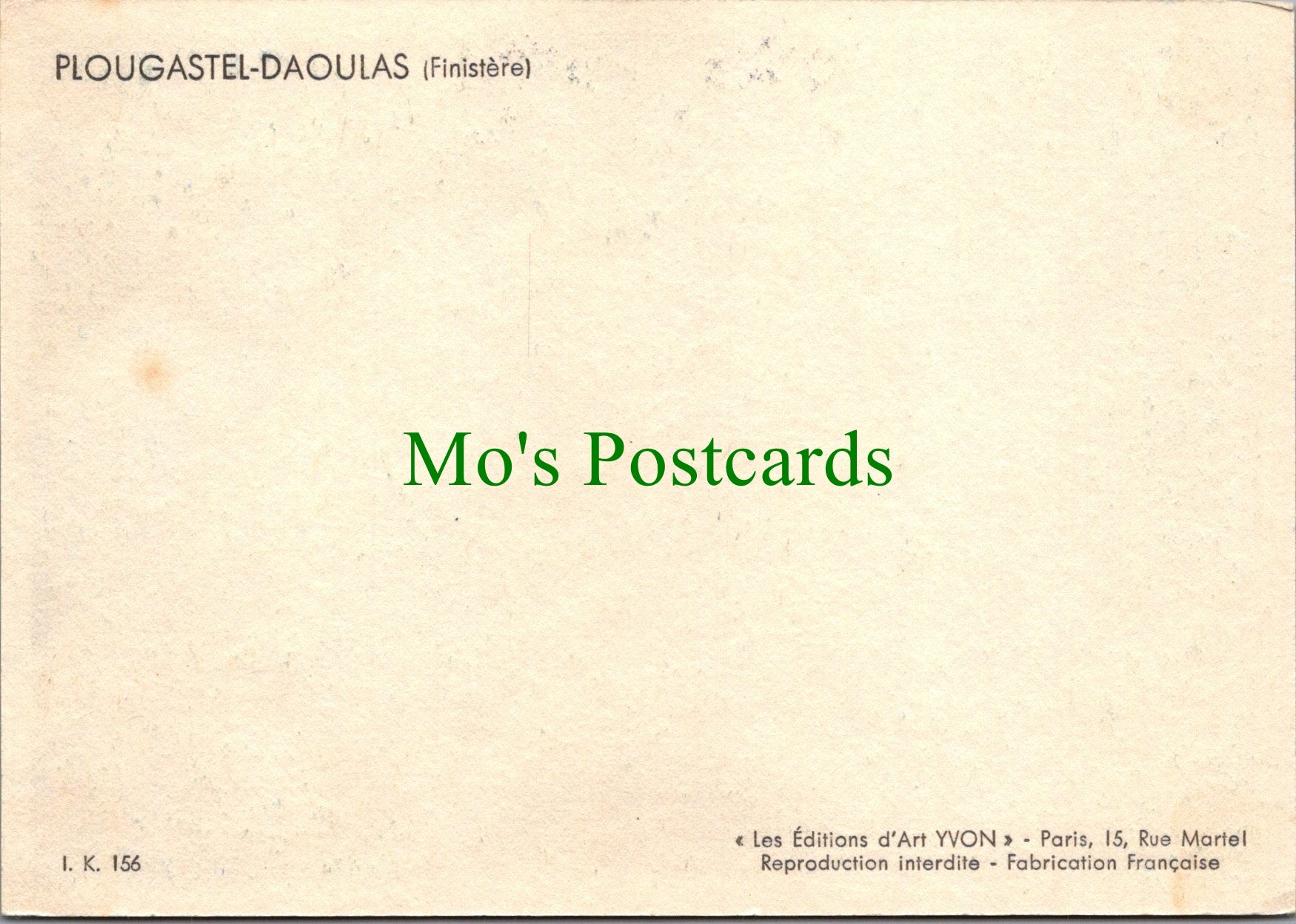 France Postcard - Plougastel-Daoulas, Finistere  SW12178