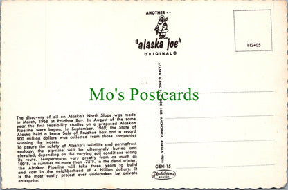 Maps Postcard - Map of Alaska's Oil Pipeline, America SW12218