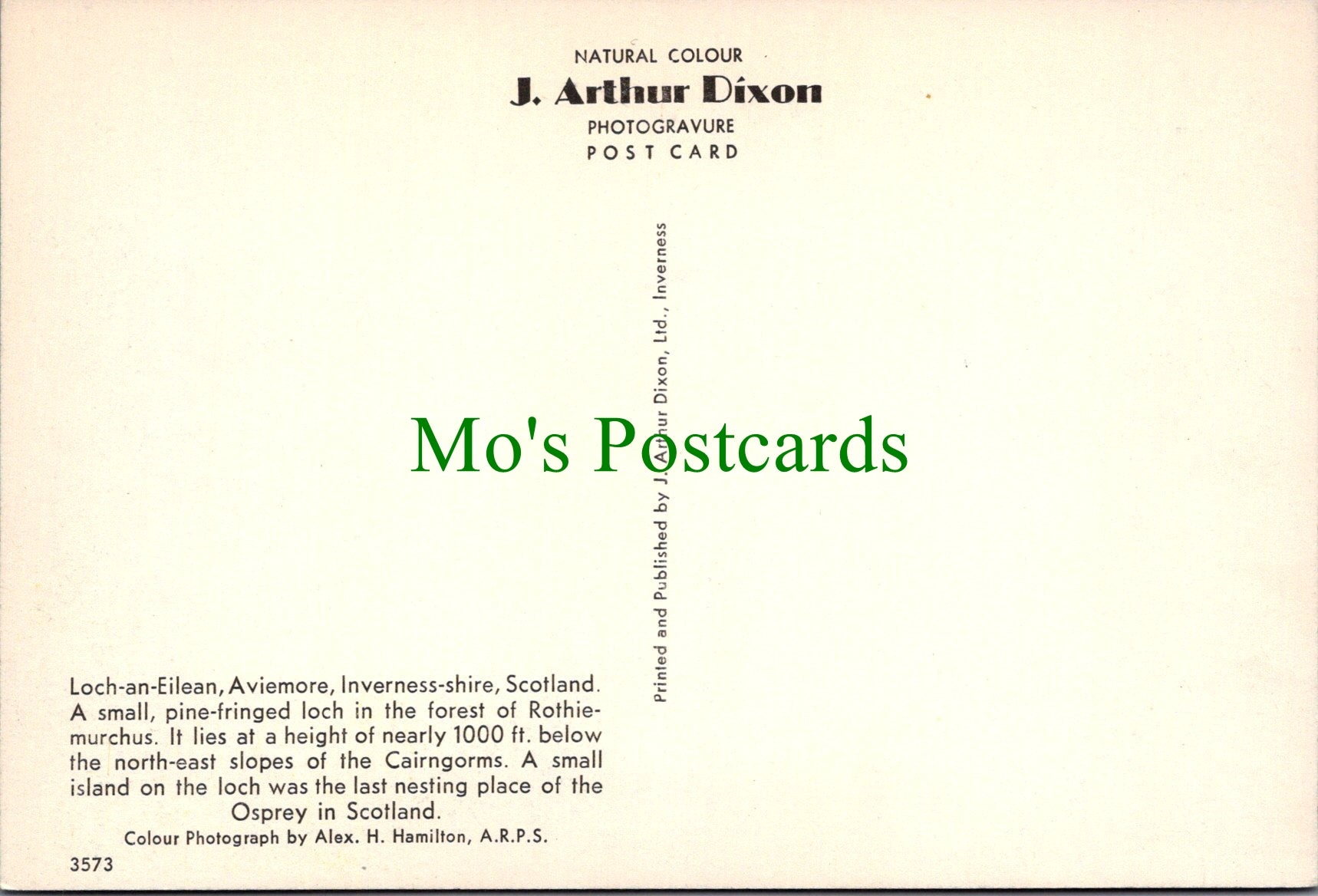 Scotland Postcard - Loch-An-Eilean, Aviemore, Inverness-shire SW12228