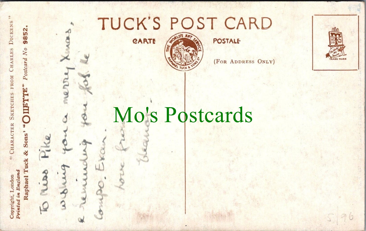 Literature Postcard - Charles Dickens, The Pickwick Papers SW12905