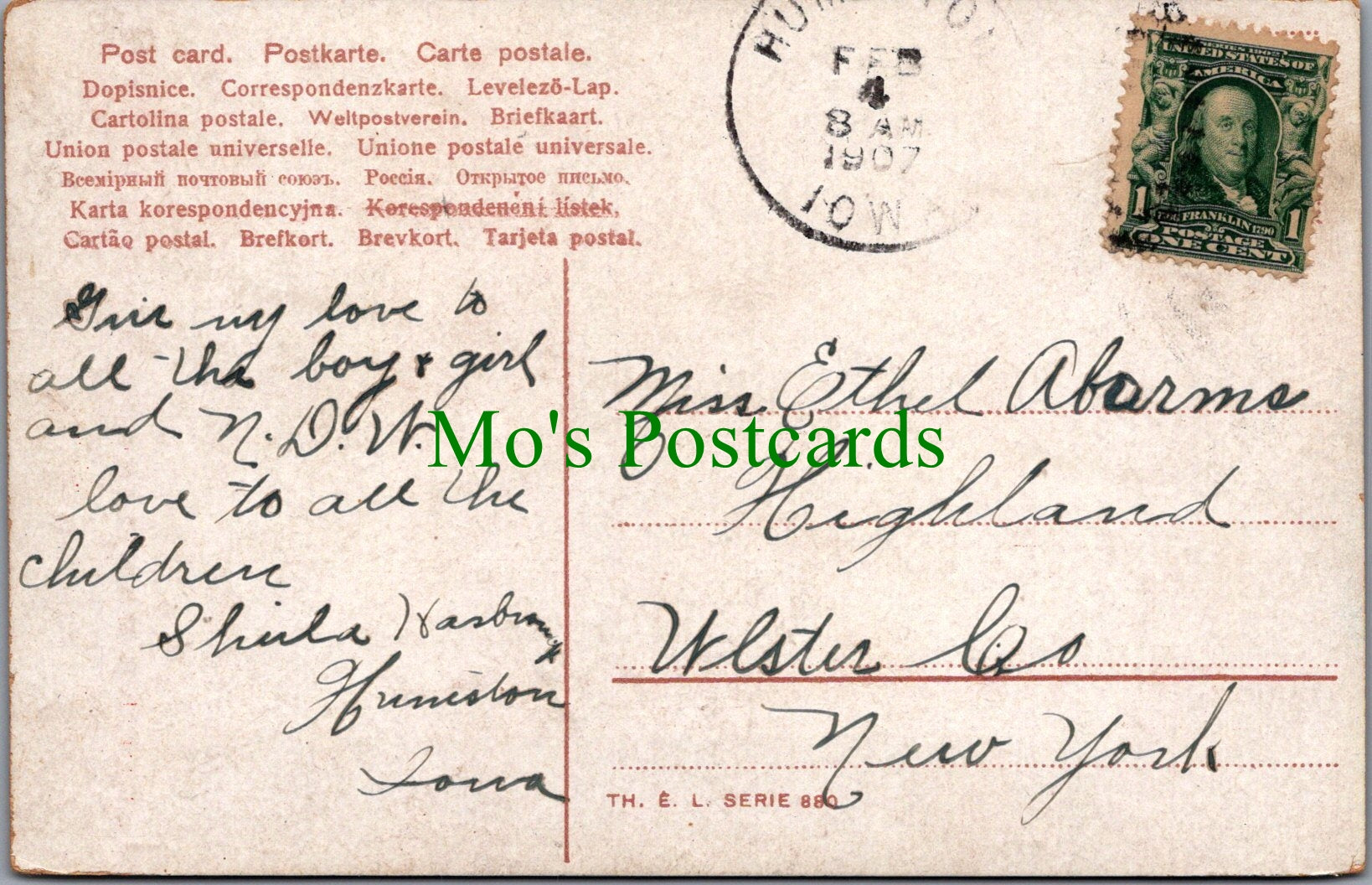 Couples Postcard - Romance, Getting Familiar SW12916