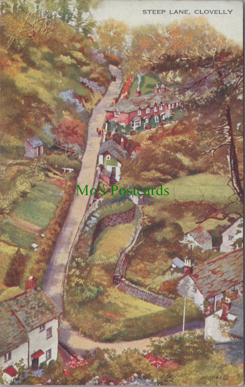 Devon Postcard - Steep Lane, Clovelly  SW12954