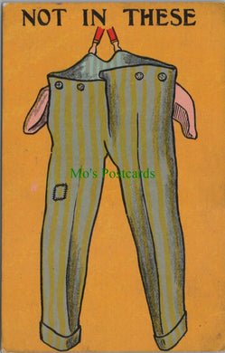 Comic Postcard - Clothing, Trousers, Fashion, Not in These SW12956