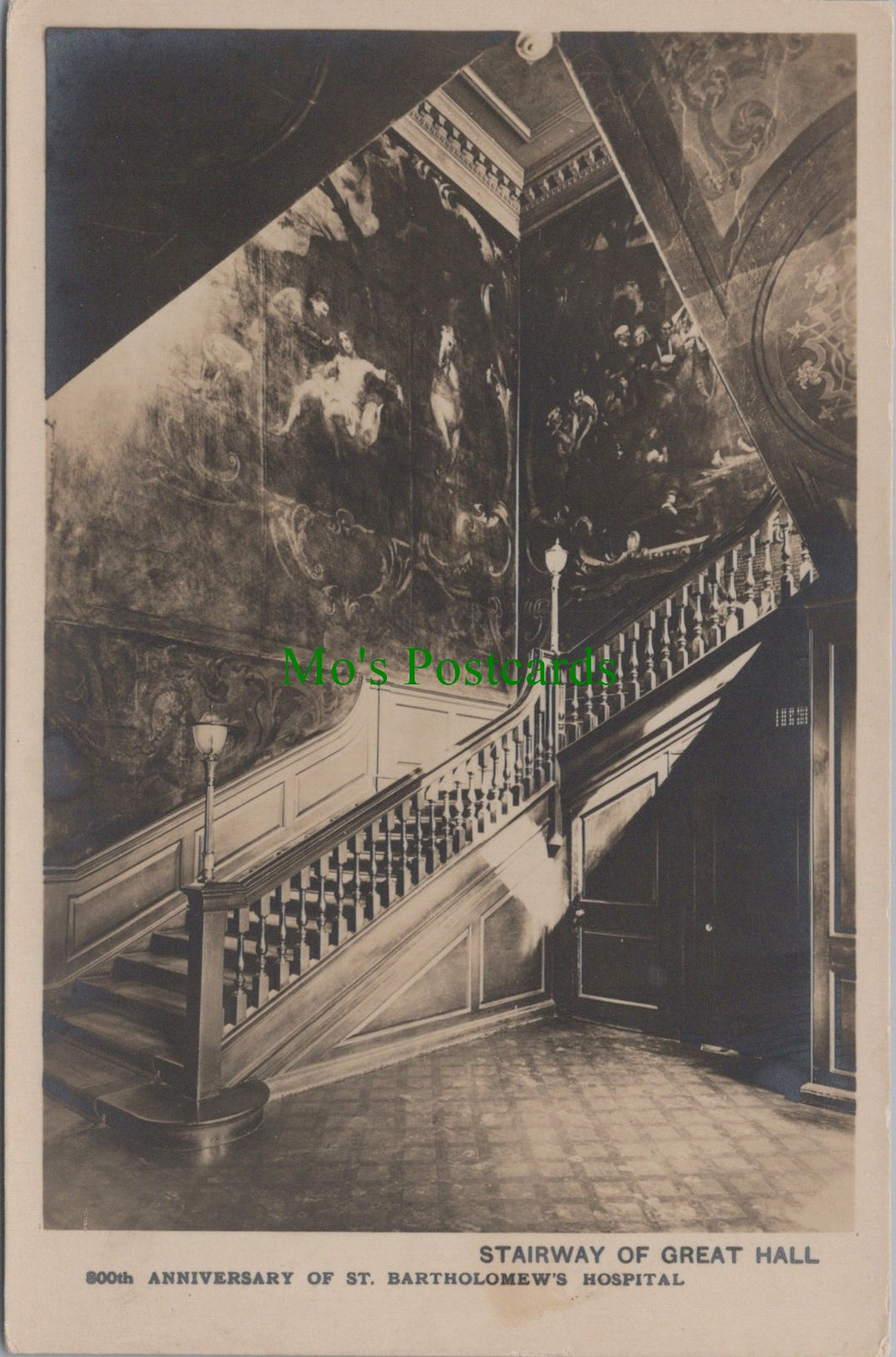 London Postcard - St Bartholomew's Hospital. Stairway of Great Hall  SW13042