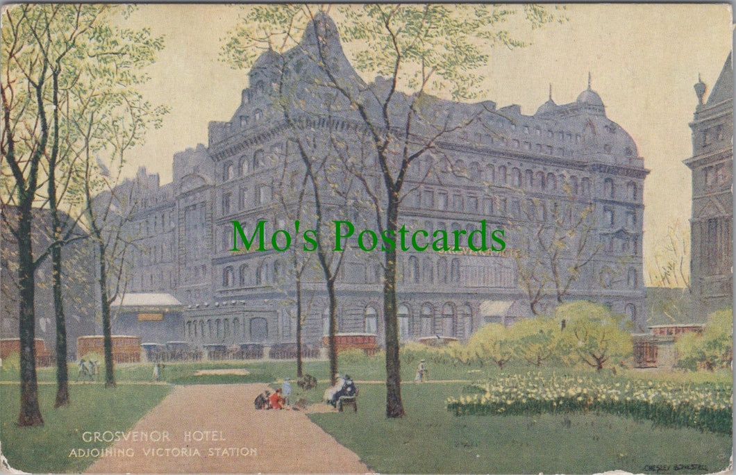 London Postcard - Grosvenor Hotel Adjoining Victoria Station  SW13018