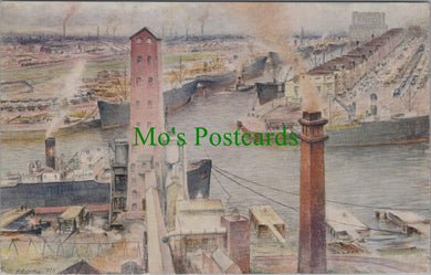Lancashire Postcard - Manchester Docks, No 9 Dock  SW13327