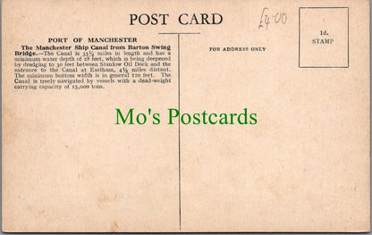 Lancashire Postcard - The Manchester Ship Canal  SW13328