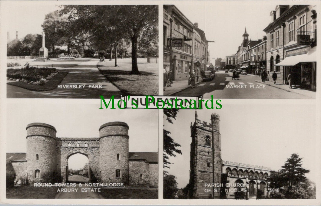 Warwickshire Postcard - Views of Nuneaton  SW13398