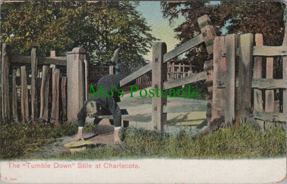Warwickshire Postcard - The "Tumble Down" Stile at Charlecote   SW13399