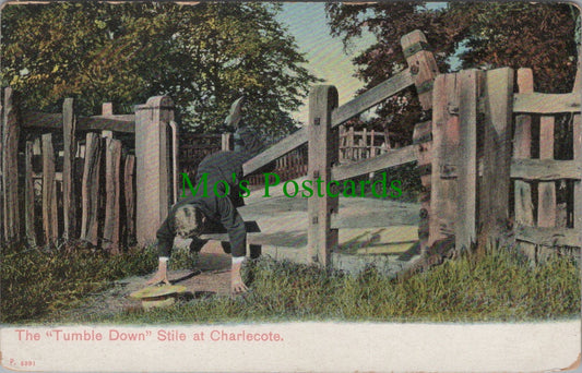 Warwickshire Postcard - The "Tumble Down" Stile at Charlecote   SW13399