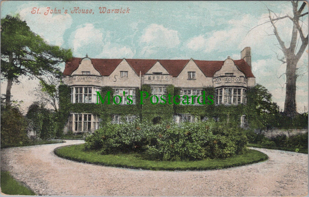 Warwickshire Postcard - Warwick, St John's House   SW13444
