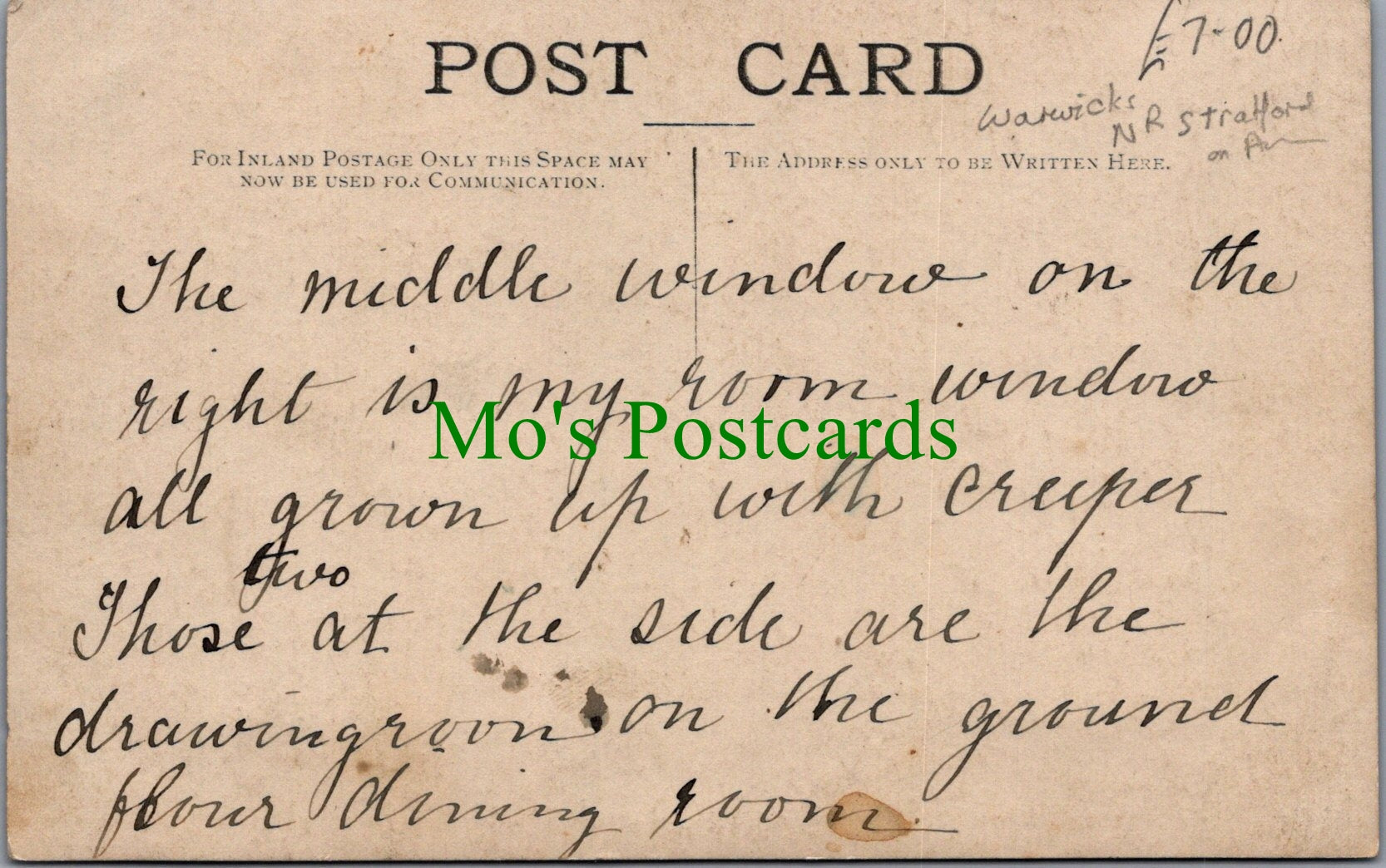 Warwickshire Postcard - Newbold Pacey Hall   SW13463