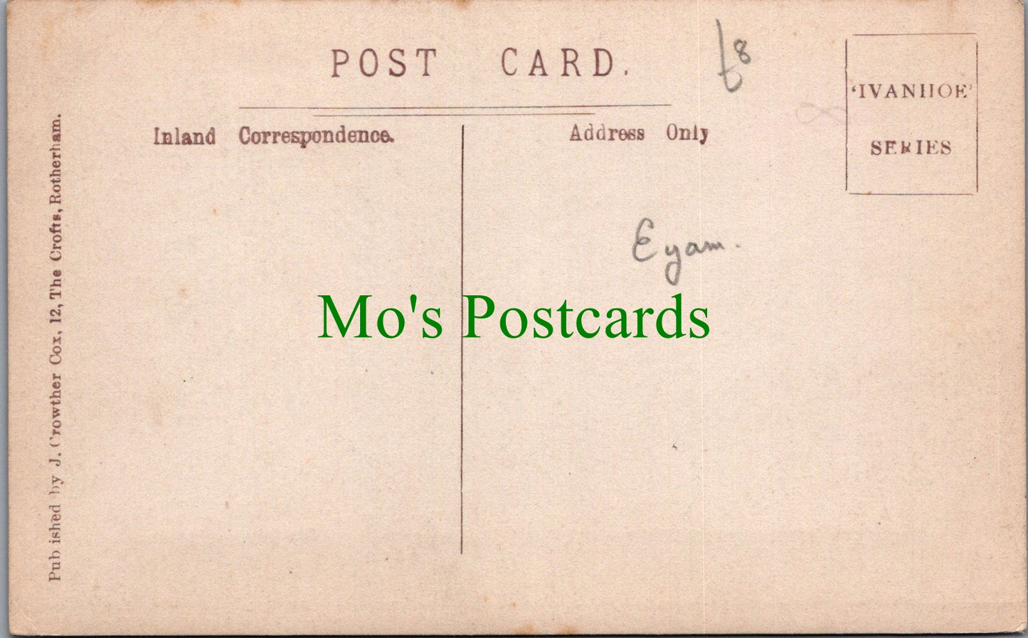 Derbyshire Postcard - Eyam, The Plague Village  SW13489