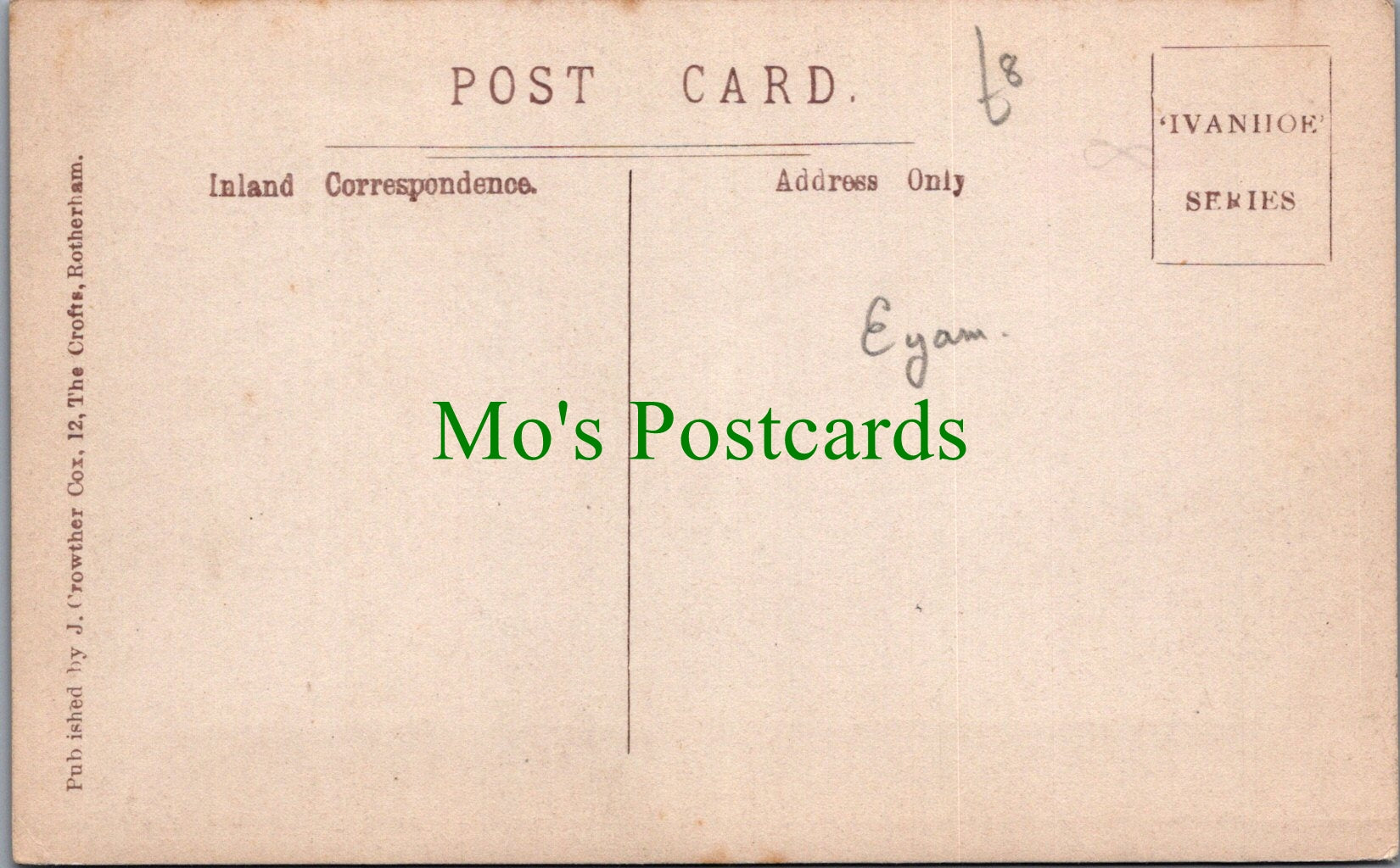 Derbyshire Postcard - Eyam, The Plague Village  SW13489