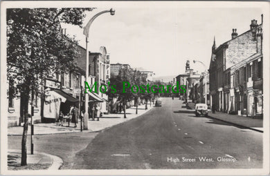 Derbyshire Postcard - Glossop High Street West  SW13514