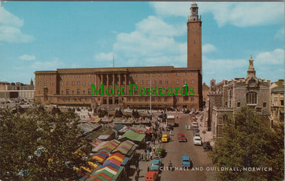 Norfolk Postcard - Norwich City Hall and Guildhall  SW12599