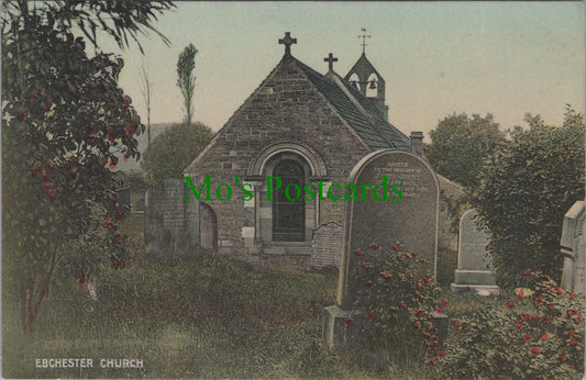 Co Durham Postcard - Ebchester Church SW13305