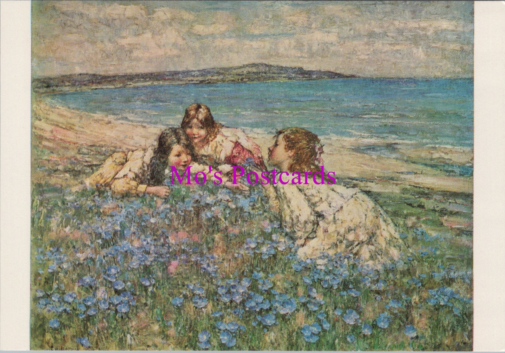 Art Postcard - Blue Flax, Artist E.A.Hornel   SW16023
