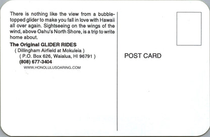 Aviation Postcard - Glider Rides, Aloha, Hawaii   SW16080