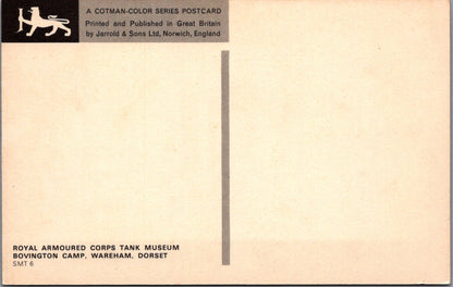 Military Postcard - Royal Armoured Corps Tank Museum  SW16083